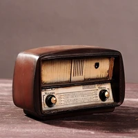 vintage radio craft bar accessories home decor retro nostalgic ornaments resin radio model antique imitation birthday gift