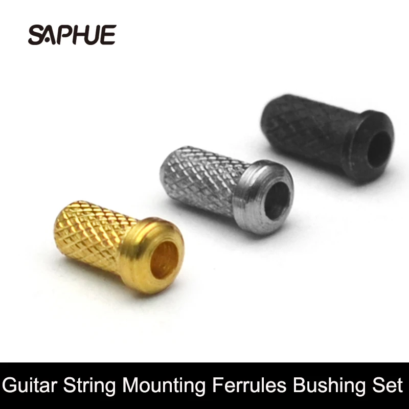 

100Pcs Guitar String Mounting Ferrules Bushing Set for Electric Guitar Bridge Guitar String Retainer Black/Gold/Chrome