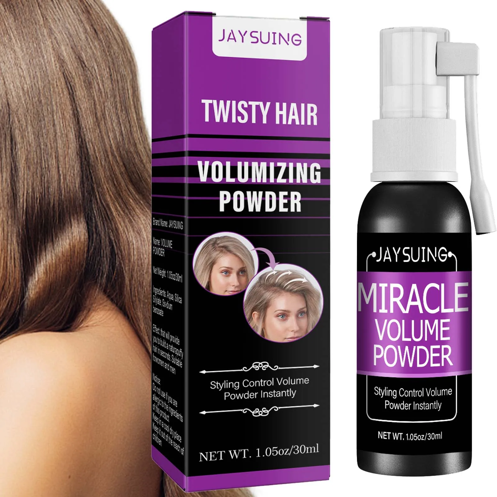 

Пушистый объемный спрей для волос, 30 мл, долговечный пушистый Волшебный спрей для укладки, контроль жирности волос, гель для укладки волос, и...