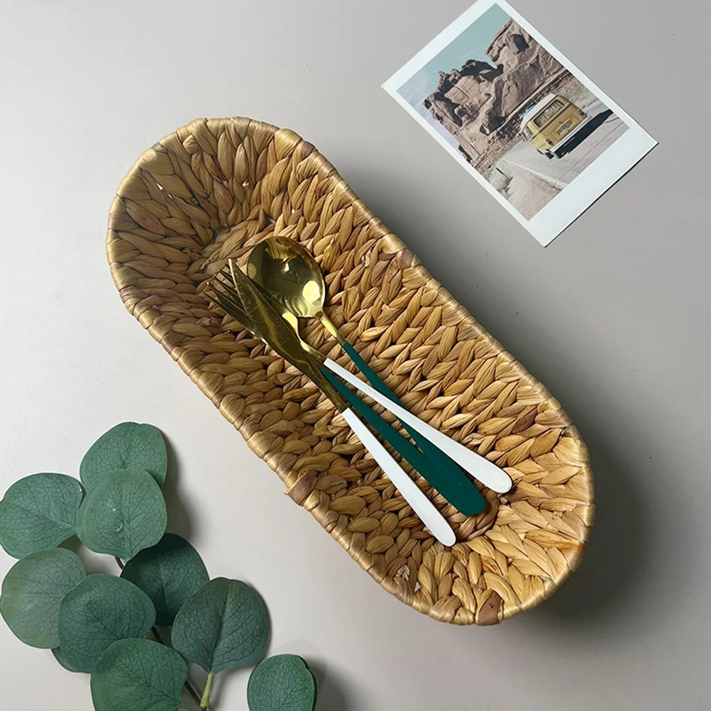 

Kitchen Basket Snack Organizer Woven Bread Storage Holder Organizing Basket