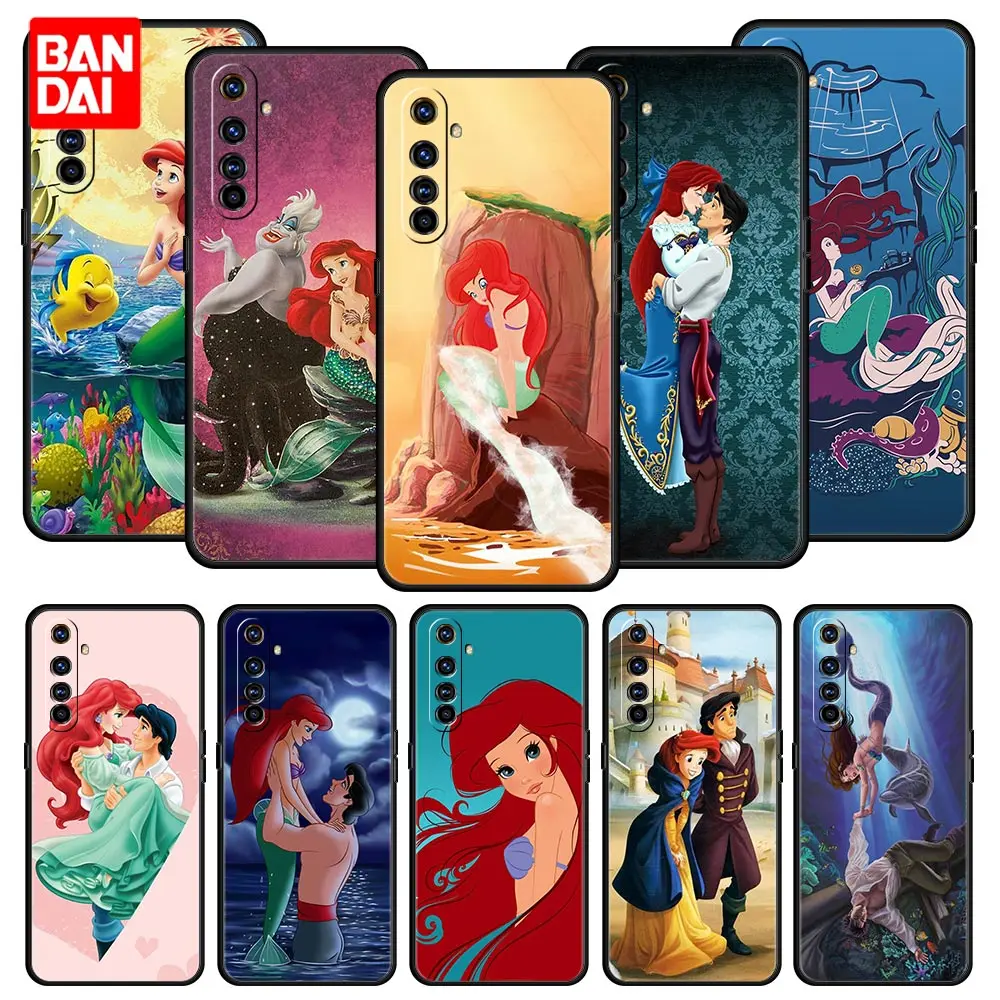 

Disney Ariel Cartoon Case for Oppo Realme C21 C21Y C11 C15 C25 C3 C20 Narzo30A 5 6 7 7i 8i 8 Pro Couple Phone Bag Black Silicone