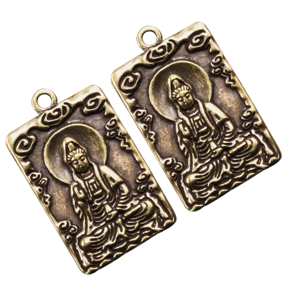 

Pendant Guancharmstatue Godness Ornament Copper Wealth Fortune Good Brass Gift Pilgrimage Buddhism Figure Shui Feng