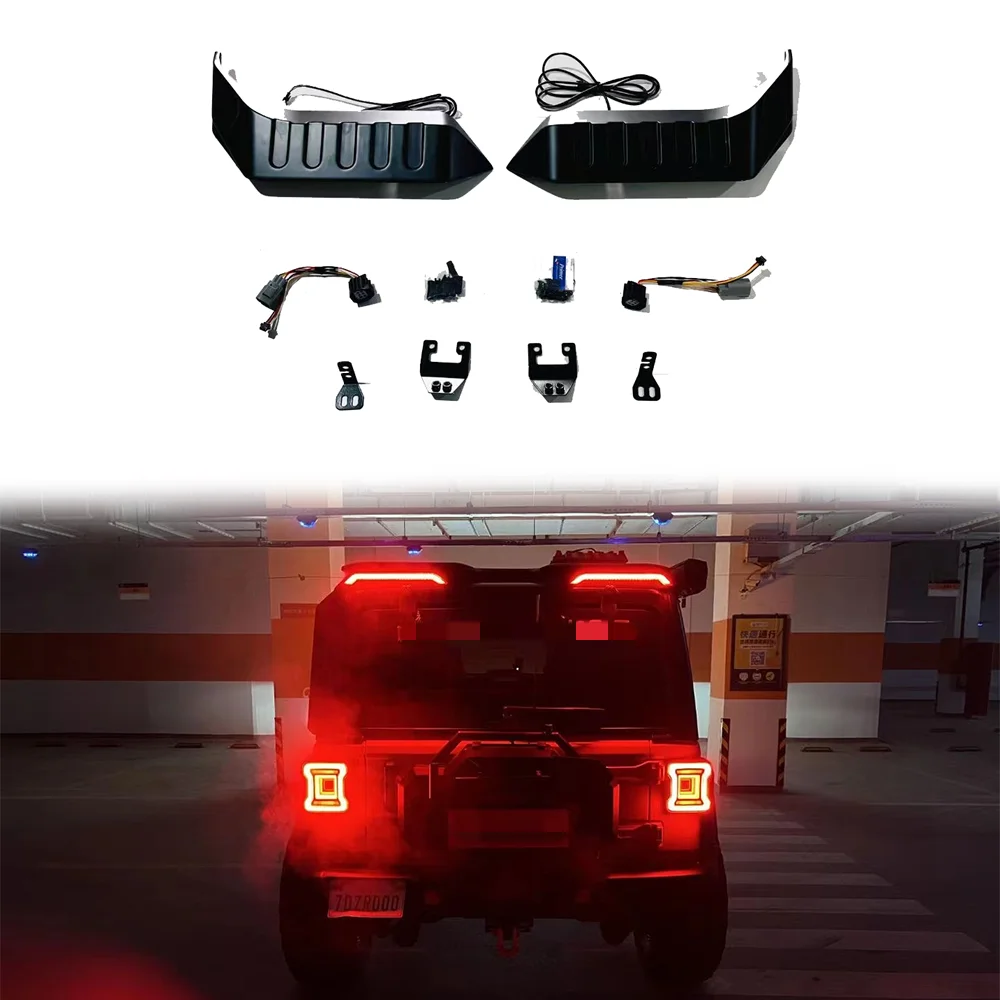 

Spedking 2018+ JL accessories auto parts Rear roof Spoiler With Light For JEEP WRANGLER