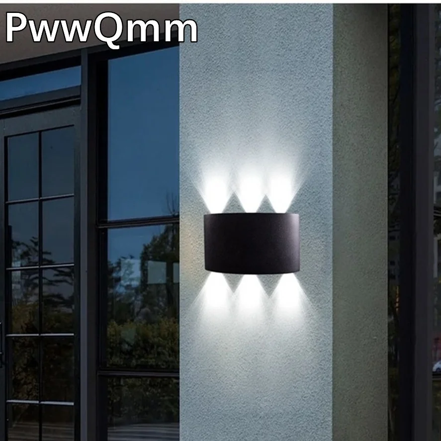 

LED 8W 6W 4W 2W AC85-265V Wall Light Outdoor Waterproof Modern Nordic style Indoor Wall Lamps Living Room Porch Garden Lamp