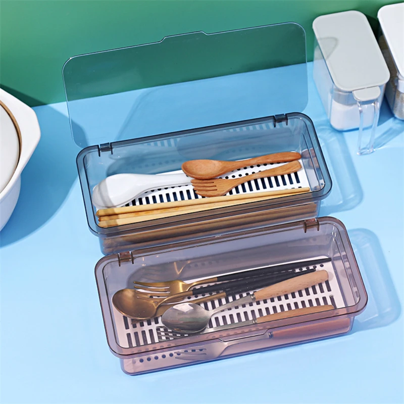 

Коробка для палочек с крышкой, ложка, тюбик для палочек, семейная Пыленепроницаемая коробка для хранения палочек