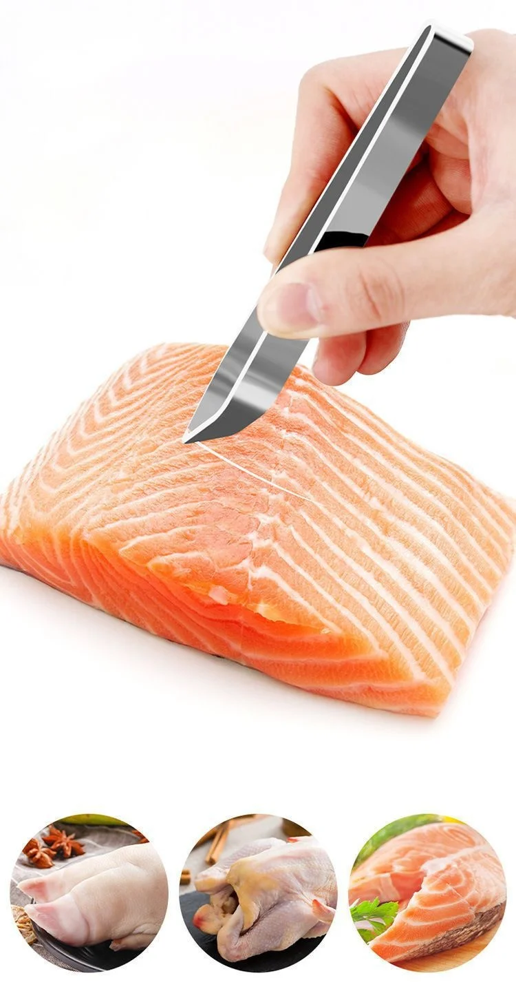 1 шт. 430 пинцет из нержавеющей стали плоскогубцы съемник экстрактор рыбьей кости