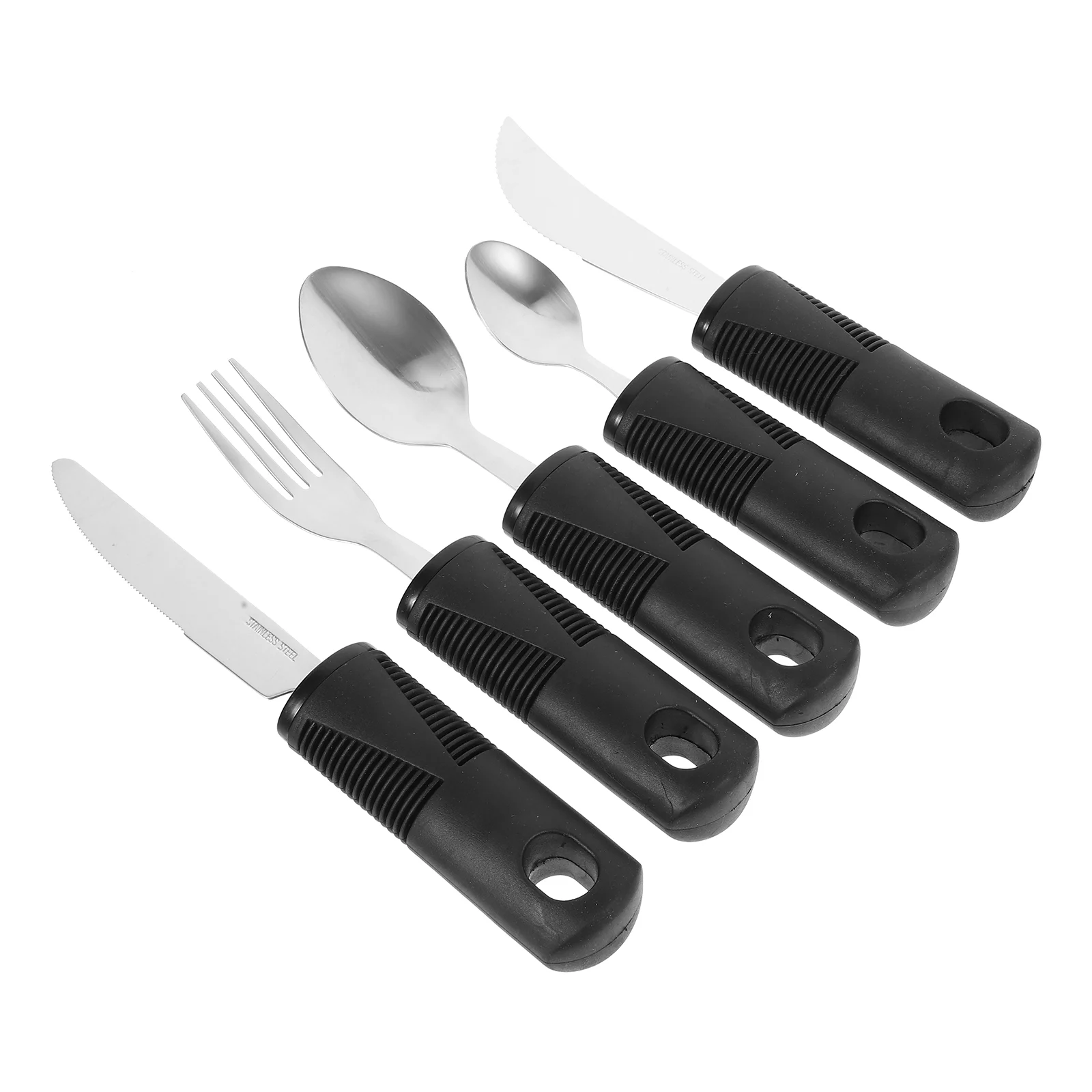 

1 Set Utensils Elderly Tableware Adaptive Utensils Tremble Proof Tableware Non-slip Tableware for Kitchen Adult Home