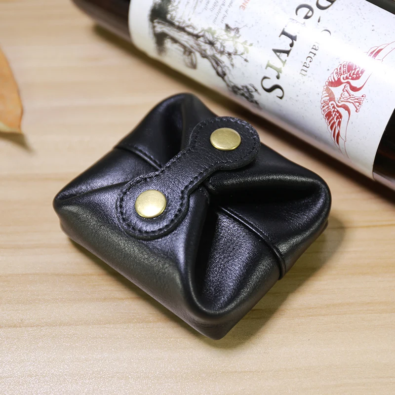 

Винтажный мини-кошелек для монет ручной работы из воловьей кожи для мужчин и женщин, винтажная сумка для монет, сумка для карт, сумка для хра...