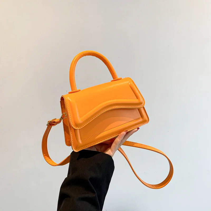 

New Tide Small Square Bag PU Leather Crossbody Bags for Women 2024 Simple Totes Shoulder Bag Lady Brand Designer Handbag Purse