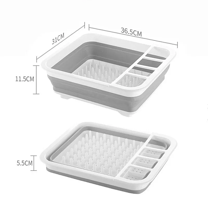 Foldable Dish Drainer Storage Holder Bowl Tableware Plate Drainboard Shelf Dinnerware Basket Drying Rack | Дом и сад