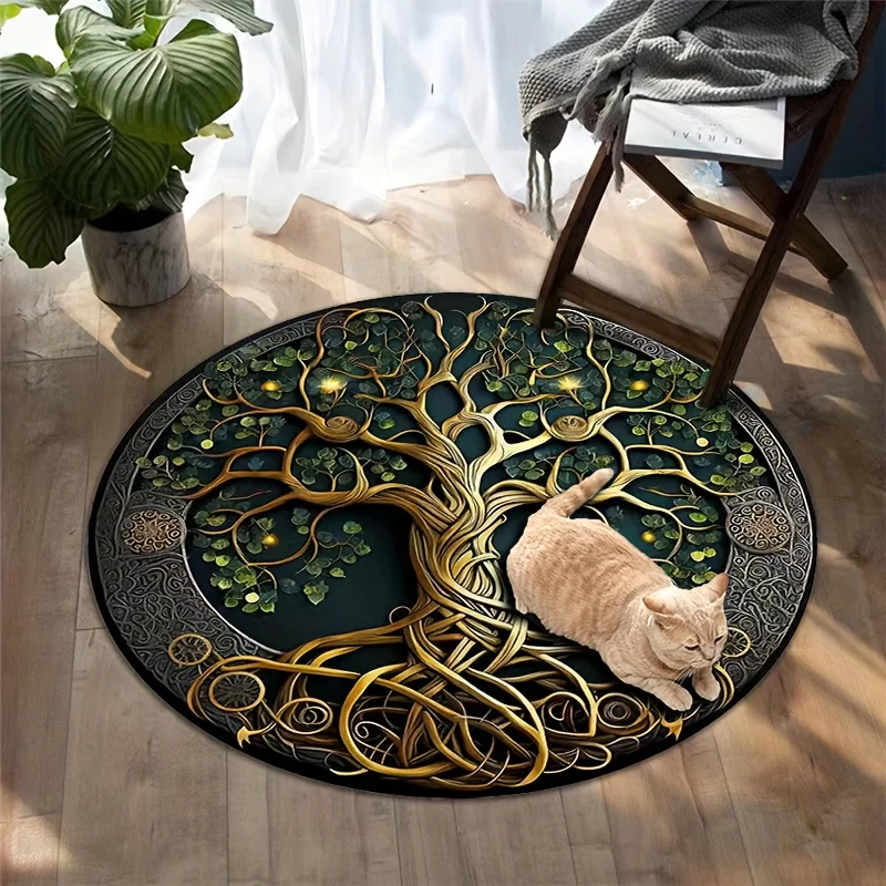 1 Шт. 3D Хрустальный Бархатный Круглый Ковер С Кристаллами Для Украшения Дома В