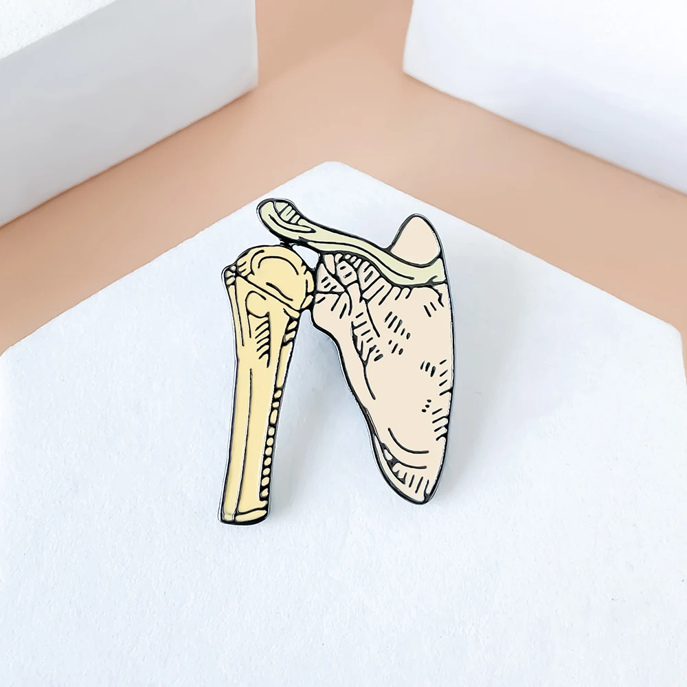 Hanreshe ортопедическая лопатка эмалированная брошь медицинский костяной значок