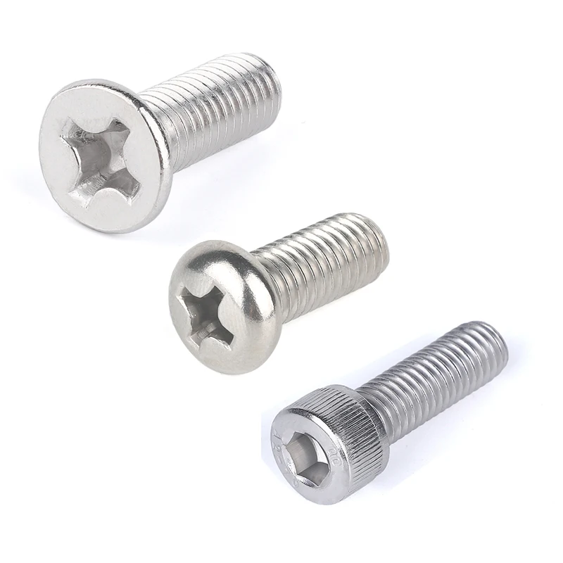 

250 шт./набор, набор винтов с шестигранными головками из нержавеющей стали