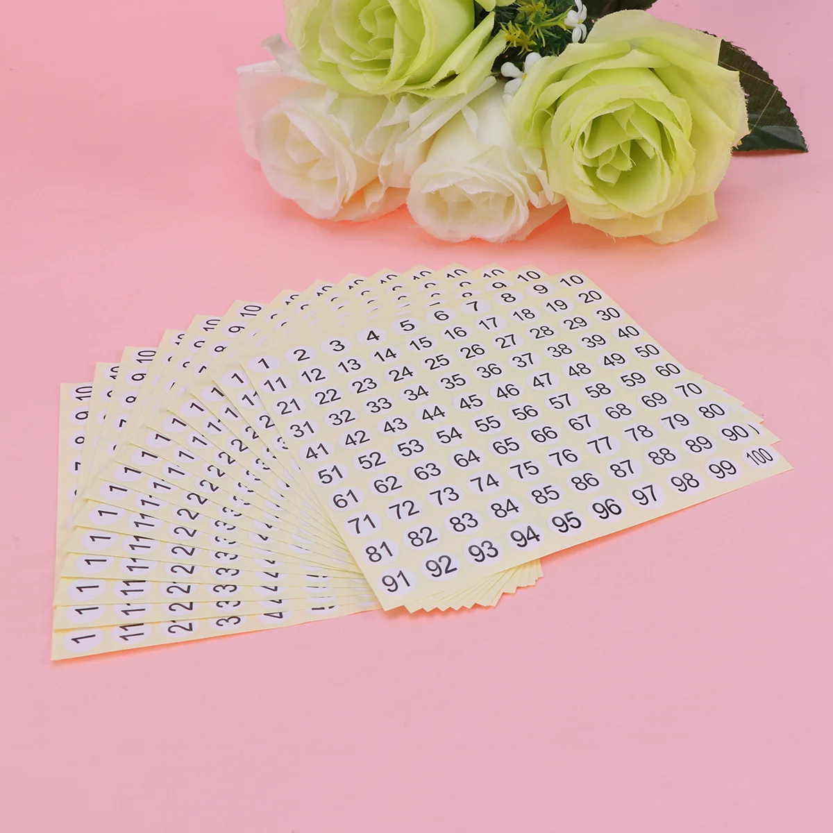 15 Sheets Storage Number Stickers Self Adhesive Paper Number Digital Number Label Digital Label Sticker Polka Dot Numbers