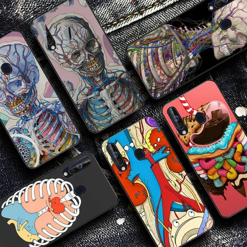 

Human Organs Brain Meridian Kidney Phone Case for Samsung A51 01 50 71 21S 70 31 40 30 10 20 S E 11 91 A7 A8 2018