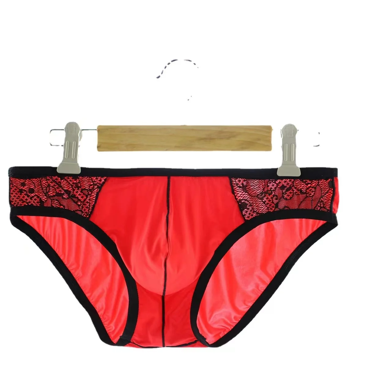 2pcs Men Summer Ice Silk Underwear Briefs Breathable Underwear Bamboo Carbon Fiber Anti-Bacterial LaceHollow Pants Briefs