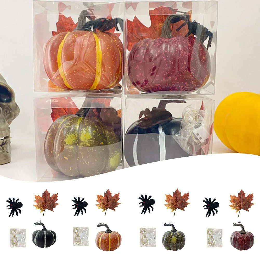 

Halloween Decoration Artificial Pumpkins Artificial Maple Leaf Fake Spider Thanksgiving Christmas Halloween Decor Fall Pumpkin