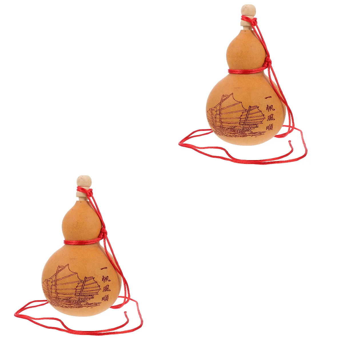 

2 Pc Wu Gourd Sport Water Bottle Gourd Tassel Pendant Desktop Decor Gourd Jug Fitness Water Bottle Chinese Wu