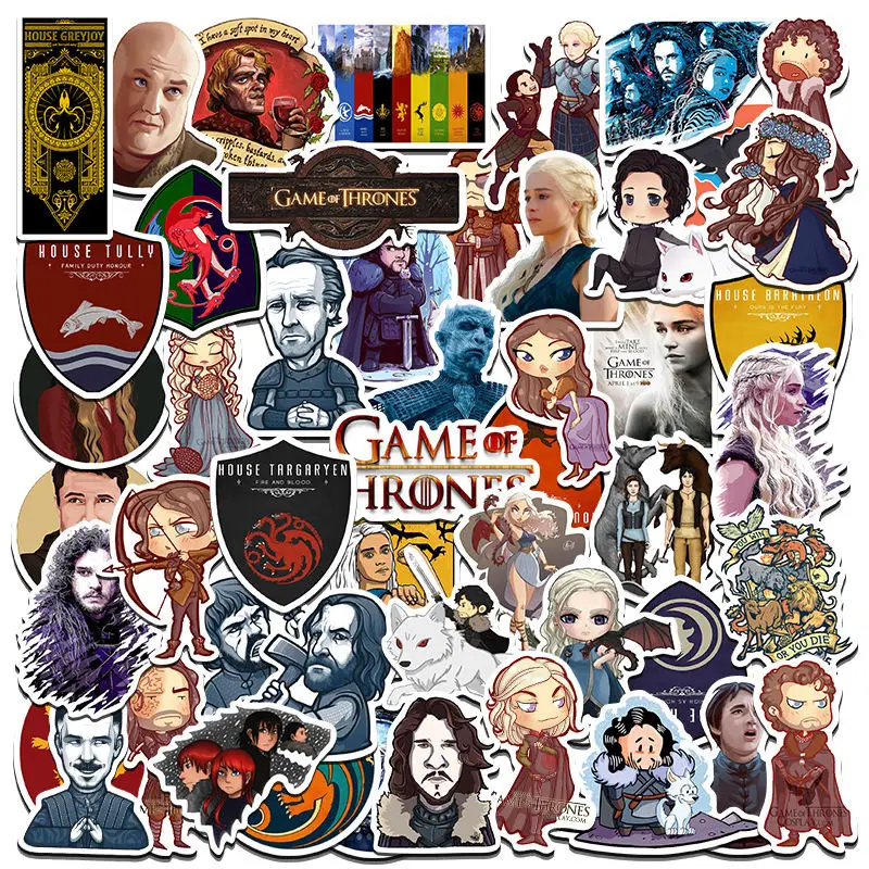 

American Drama Rights Game Surrounding Characters Graffiti Sticker Dragon Mother Phone Case iPad Decoration DIY Decal