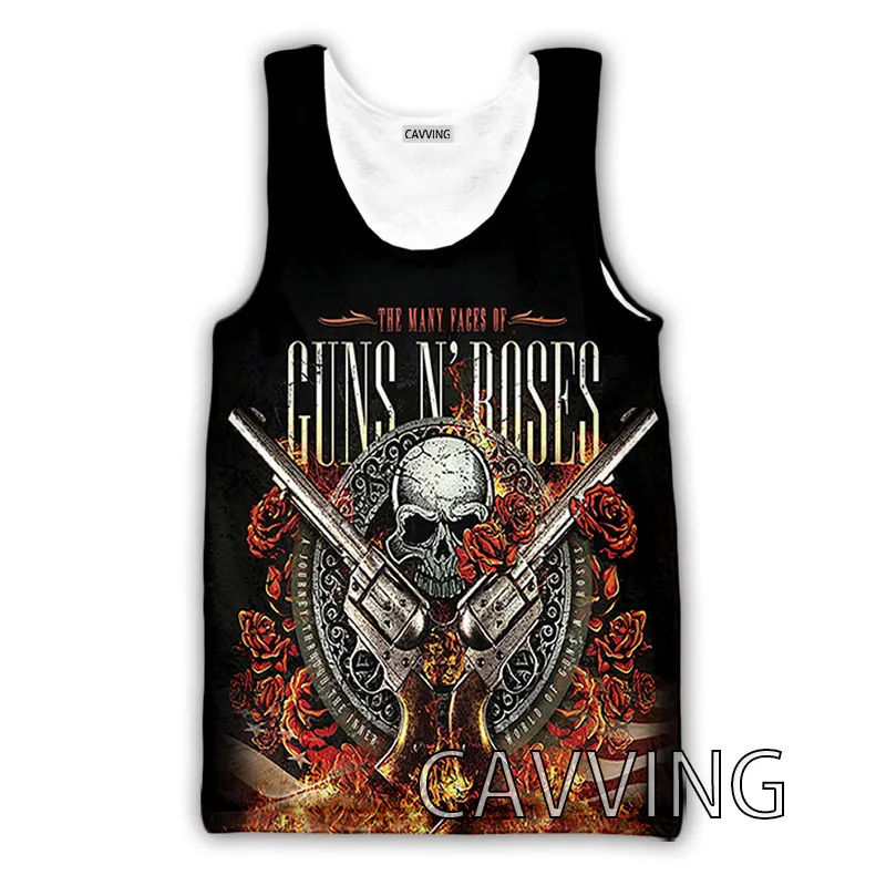 

2022 3D Printed Guns N Roses Rock Band Tank Tops Harajuku Vest Summer Undershirt Shirts Streetwear for Men/women