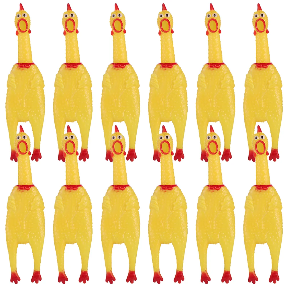 

12 шт. кричащая курица искусственная кожа Новинка жевательные игрушки собака жевательная игрушка большая