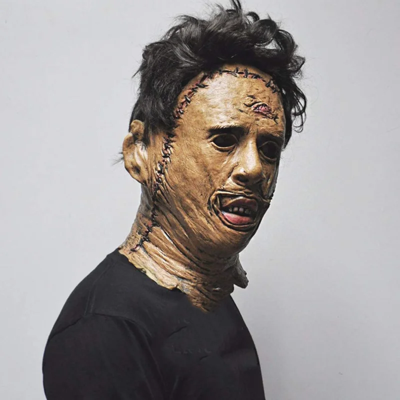 Маска на Хэллоуин для мужчин латексная Реалистичная ужасная маска кровавая