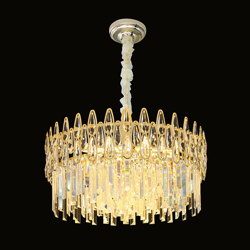 

Атмосферная хрустальная люстра в современном стиле, Роскошная лампа для гостиной, спальни, модель комнаты, виллы, домашний декор, подвесной светильник