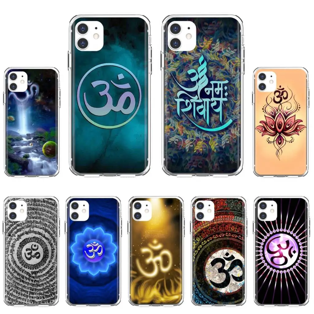 

For iPod Touch iPhone 10 11 12 Pro 4S 5S SE 5C 6 6S 7 8 X XR XS Plus Max 2020 Soft Case Housing Aum-Om-Symbol-Yoga