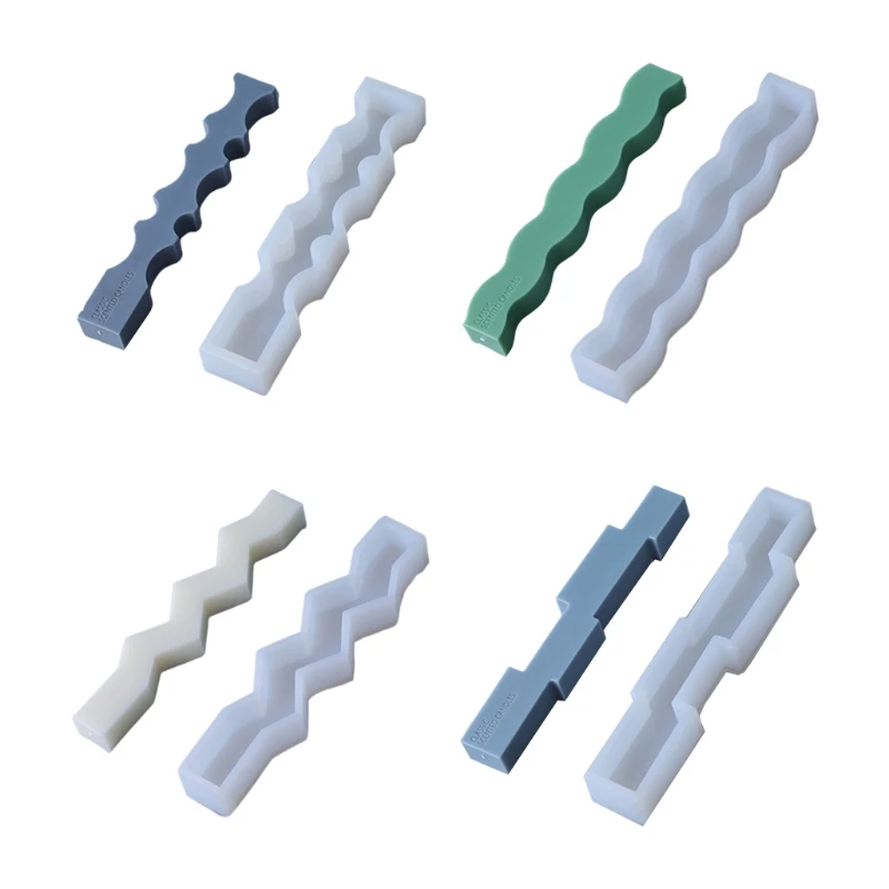 

Силиконовая форма в виде полосы в виде свечи для самостоятельного изготовления свечей, украшения для свадьбы, ужина, Рождества, дома 3 G99A