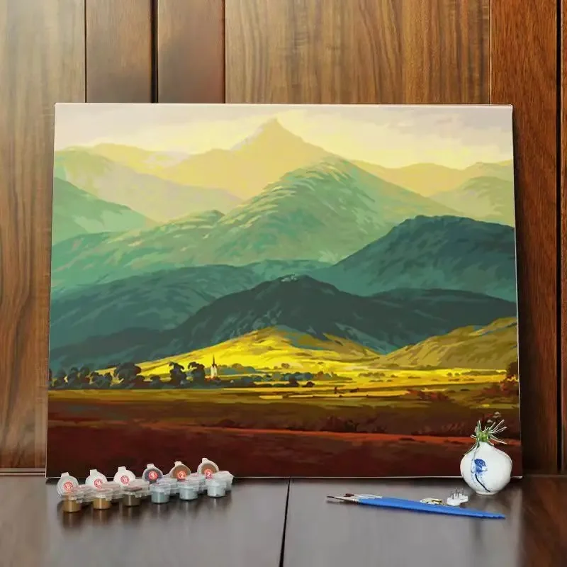 

1415511 цифровая масляная живопись ручной работы, цифровая живопись, подвесная живопись, растительный пейзаж, красивая декоративная живопись