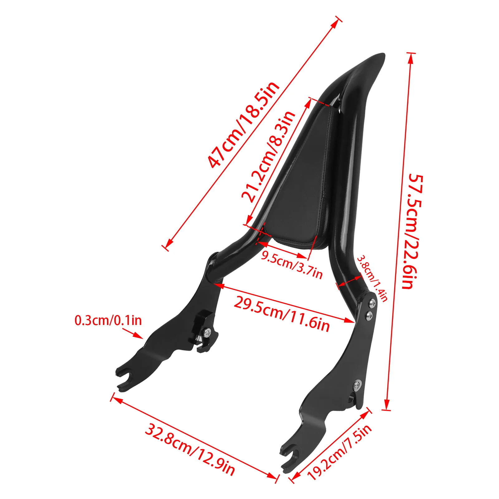 Совместим с Harley Touring Street Electra Glide Road King FLHR FLTR FLHT FLHX 2009-2023 задняя багажник со спинкой