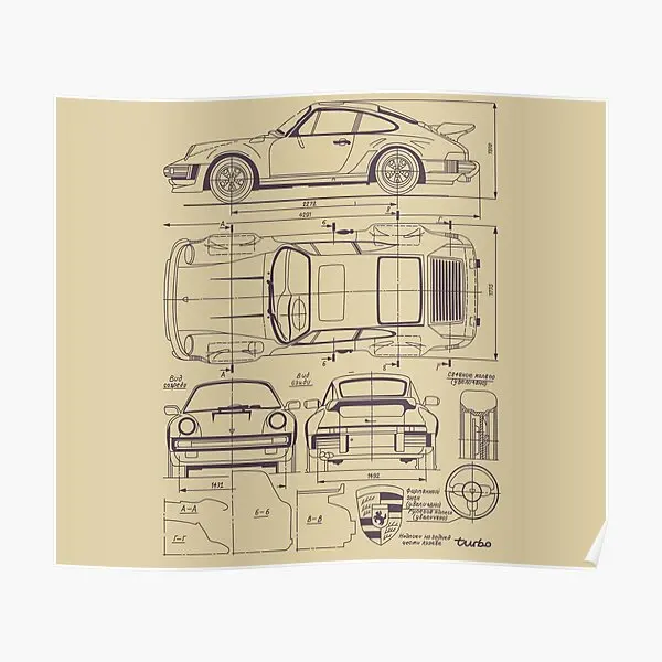 

911 930 Blueprint Poster Art Vintage Mural Funny Wall Modern Decor Print Decoration Room Painting Home Picture No Frame