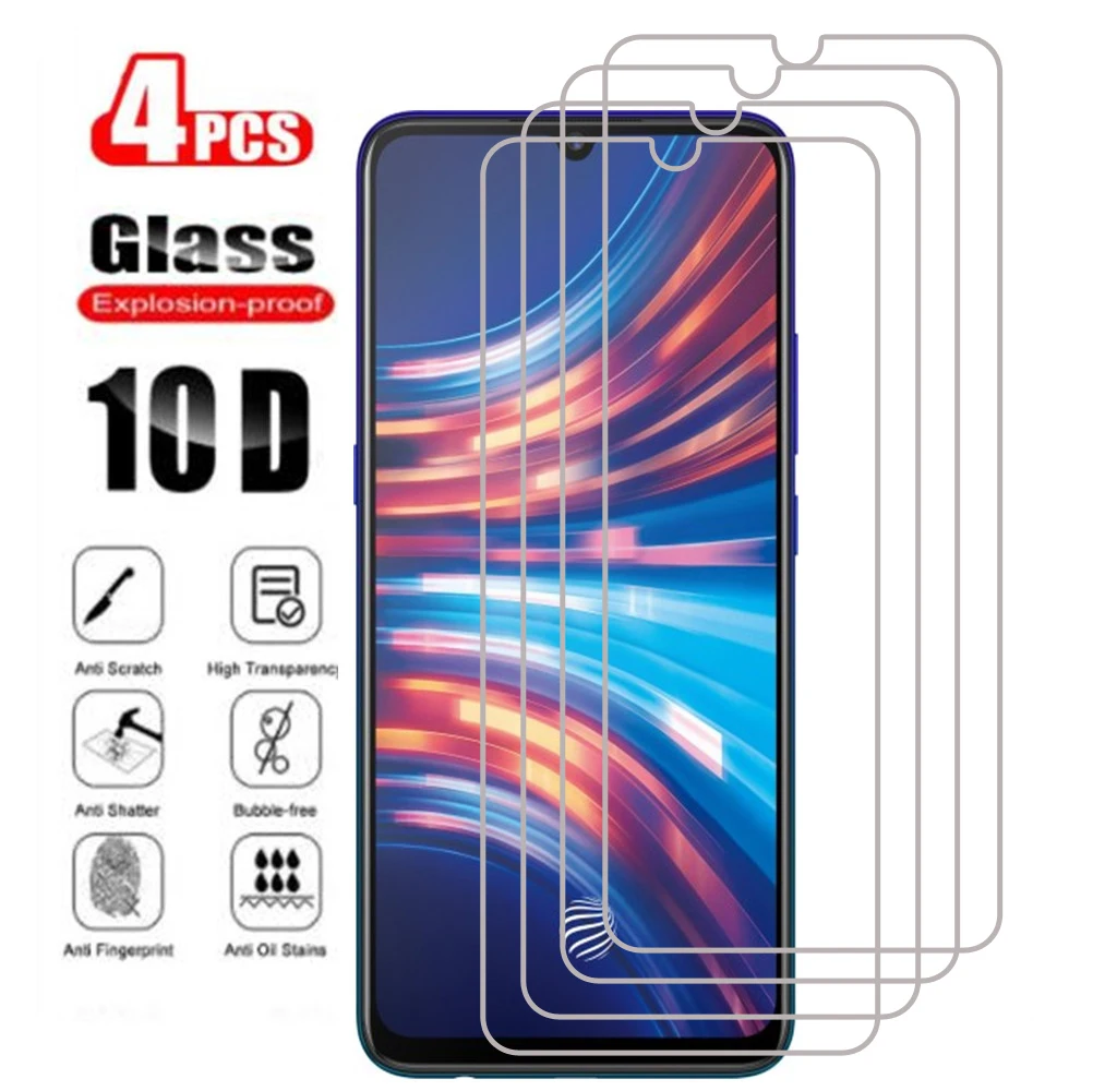 

4PCS Full Cover Glass For VIVO IQOO 3 5 7 8 9 Pro NEO Z5 U1 U3 U5 Z5 Z6 X Screen Protector Tempered Glass Protective Film