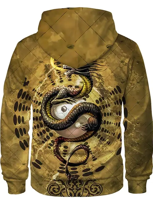New Fashion Dragon Men Women Hot Sale Funny Animal Hoodies 3D Print Casual Hooded Pullover Size