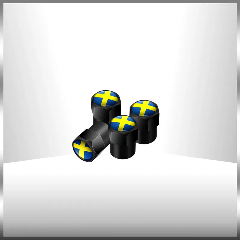 

Автомобильный декор, 4 шт., Шведский флаг, эмблема, колпачки клапанов автомобильных колес, колпачки, автомобильный Стайлинг для Volvo V40 V60 XC40 XC60 XC90 V90 S90