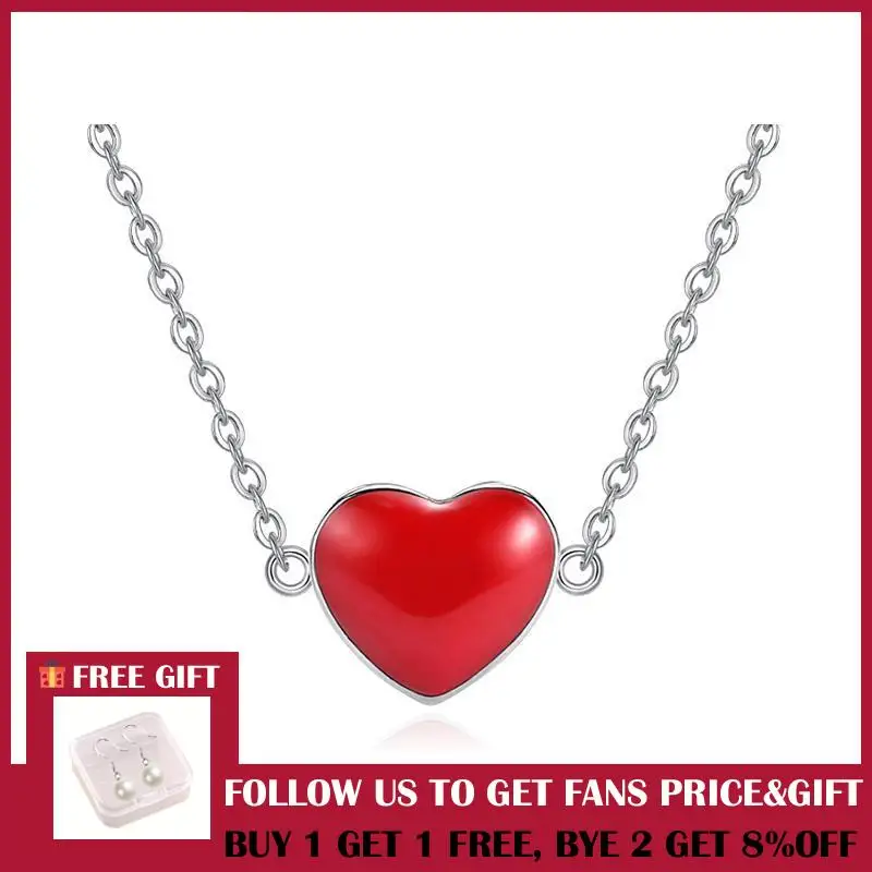 

Романтические подвески из стерлингового серебра 925 пробы с красной искусственной кожей для женщин, украшения в стиле бохо, Модный свадебный...