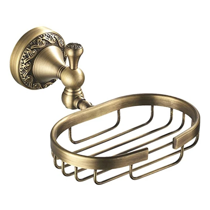 

European Antique Brass Soap Net Rack Soap Dish Soap Box Holder Toilet Soap Net Soap Box