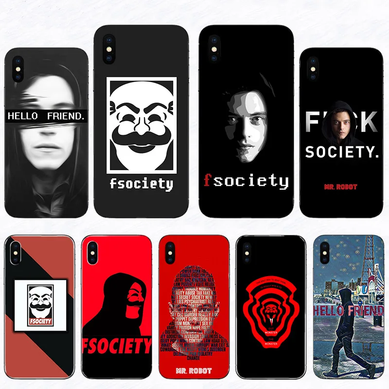 

TV series Mr Robot Phone Case For Iphone 13 11 Pro Max 12 Mini XS Unique Hard Cover 7 8 Plus X 10 XR SE 2020 5S 6S Mobile Shell