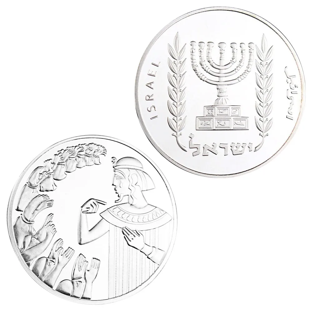 

Коллекционная монета с Библией, Посеребренная сувенирная коллекция монет с историей Израиля, творческий подарок, памятная монета