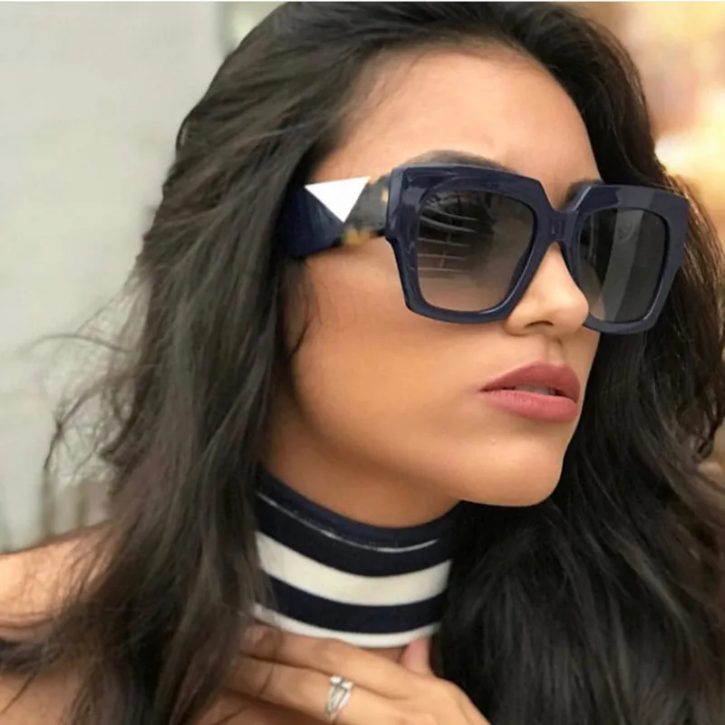 

Солнцезащитные очки Квадратные большого размера UV400 женские, роскошные брендовые дизайнерские солнечные очки с градиентом в большой оправе, в винтажном стиле, 2023