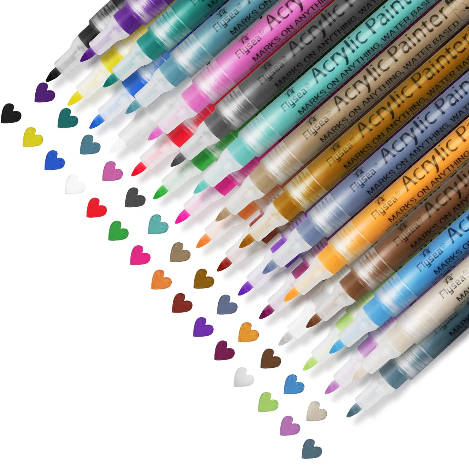 

Набор акриловых ручек для рисования на водной основе, 80 цветов, 0,7 мм, очень тонкий наконечник, набор маркеров для рисования камнями
