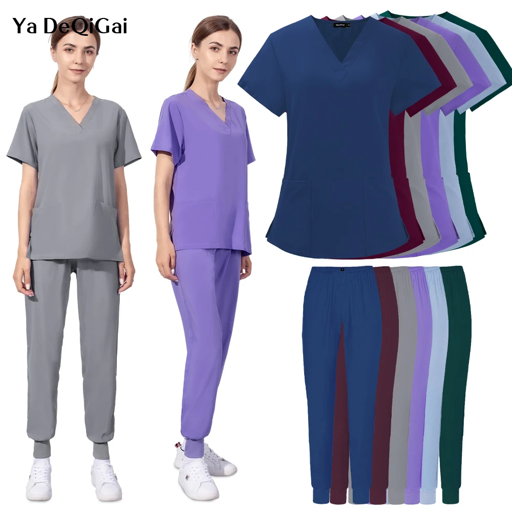 Wholesale Women Wear Scrub Suits Hospital Doctor Working Uniform Medical Surgical Multicolor Uni Uniform nurse accessories