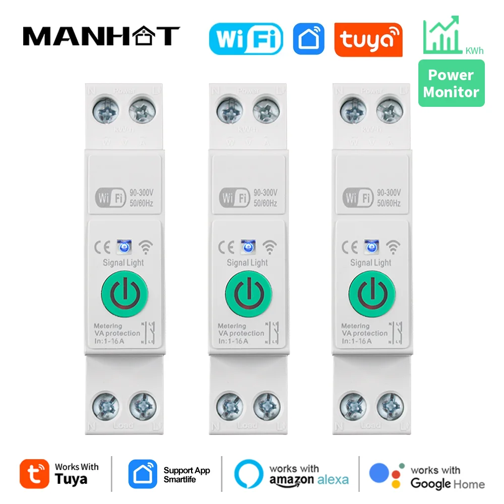 

Умный выключатель Tuya 1P 16A с измерением мощности