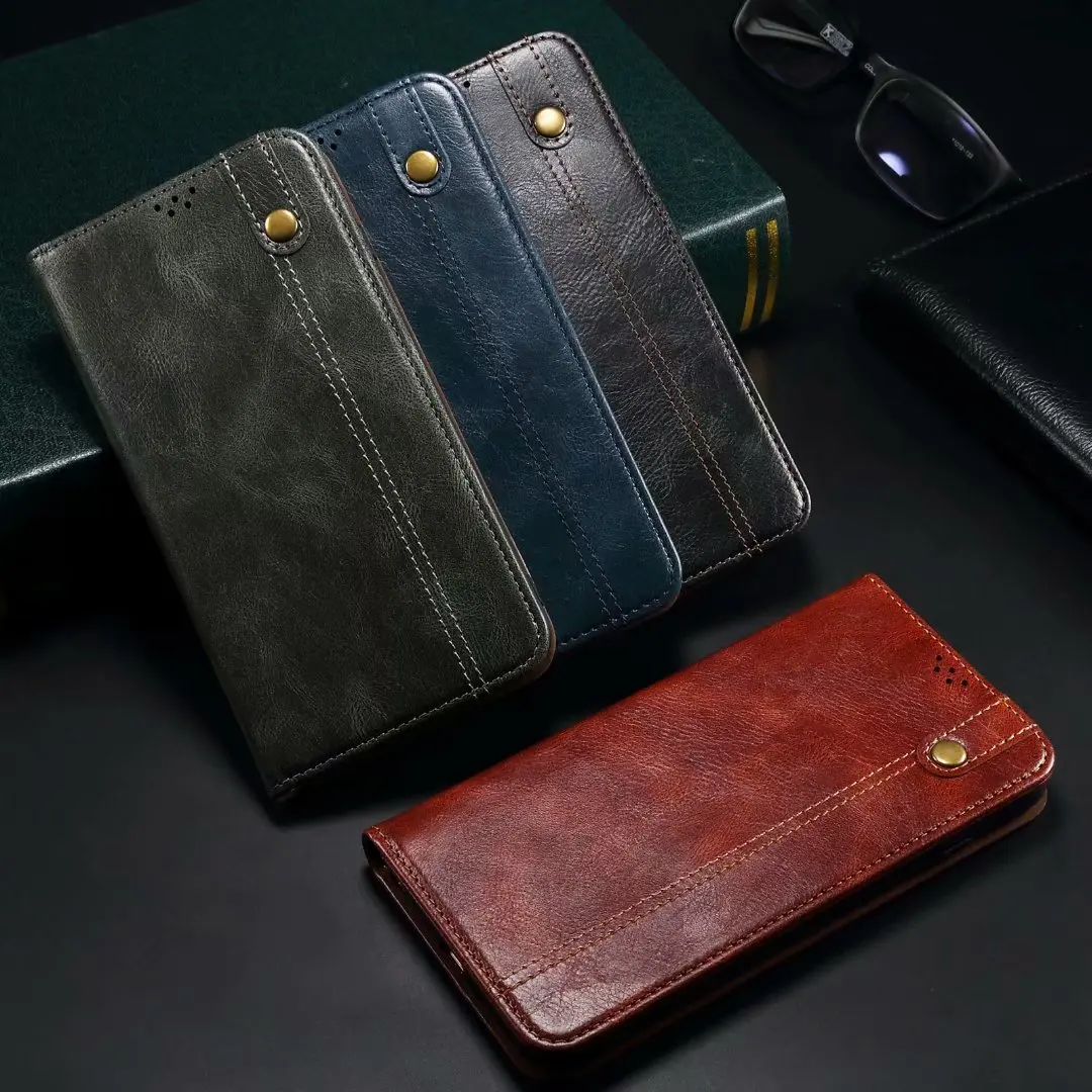 Кожаный чехол Crazy Horse для Google Pixel 6A 6Pro роскошный Магнитный чехол-книжка с