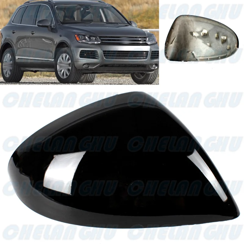 

Правая сторона, черная окрашенная крышка корпуса заднего зеркала для VW Touareg 2011 2012 2013 2014, автомобильные аксессуары 7P 6857538