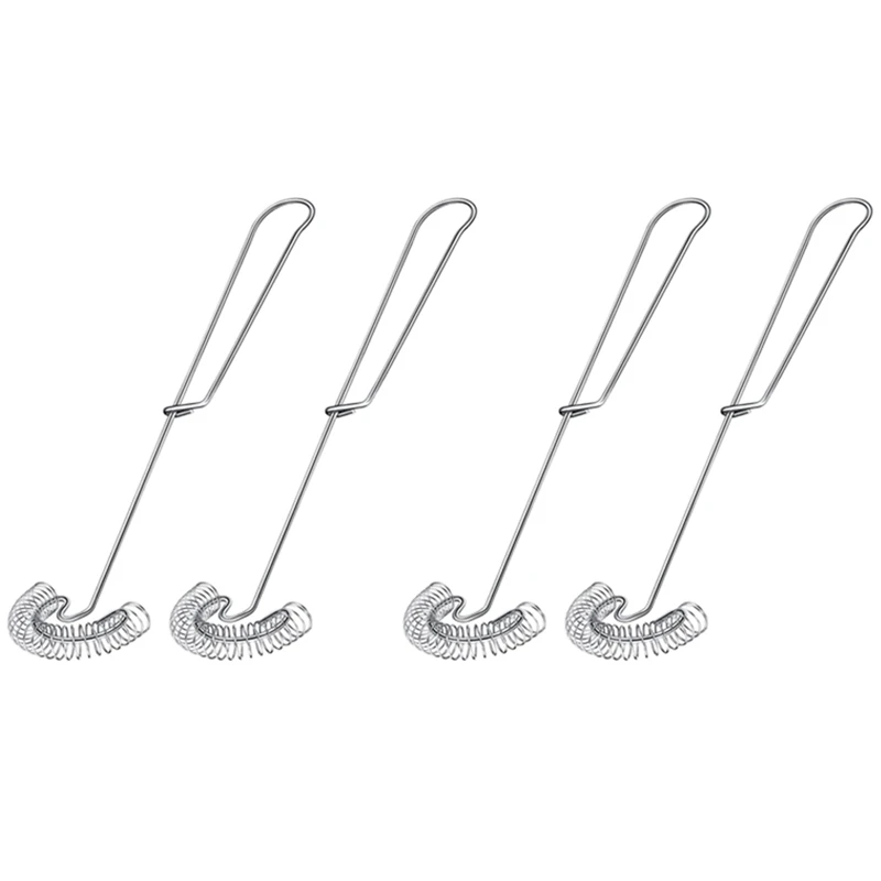 

New 4 Pieces Whisk Egg Small Whisk Whipper Stainless Steel Egg Whisk Flat Spring Coil Whisk Egg Frother, Milk And Egg Beater