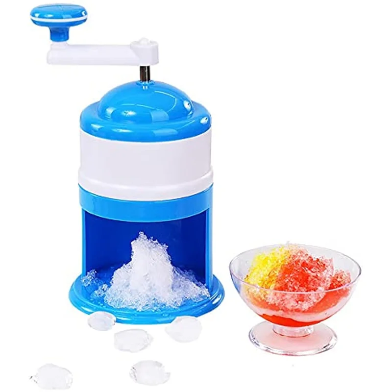 

Portable Hand-cranked Ice Crusher Ice Crusher Razor Shavings or Fine Grains Ice Cream Cone or Slush Beverage Mini Ice Maker
