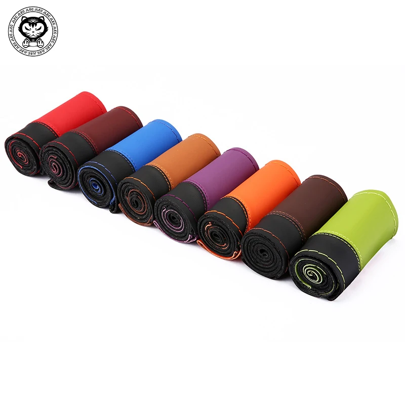 

Universal 38CM Pu Leather Car Steering Wheel Cover Tecnology DIY Type for Bmw Car Wheel Cover Driver Protector