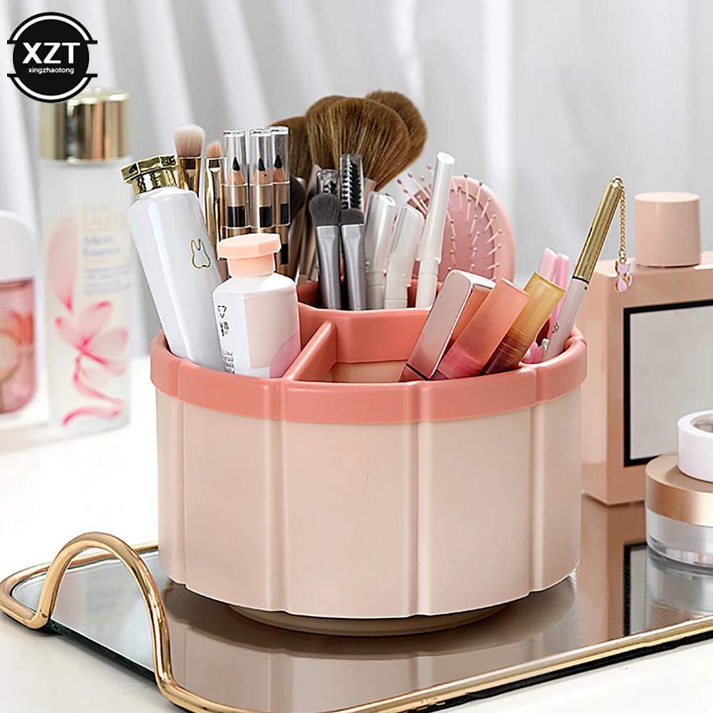 

Ferris Wheel 6-Grid Rotary Pen Holder Large Capacity Multi-Function Desktop Storage Box High Beauty Makeup Brush Storage Bucket