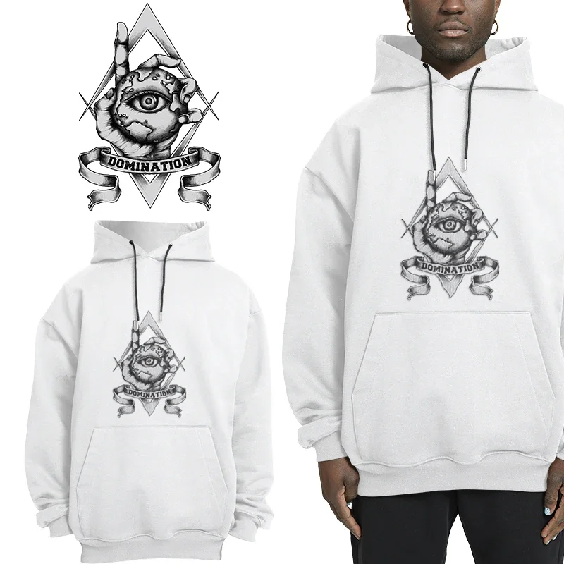 Популярная уличная черно-белая дизайнерская термонаклейка DTF наклейки